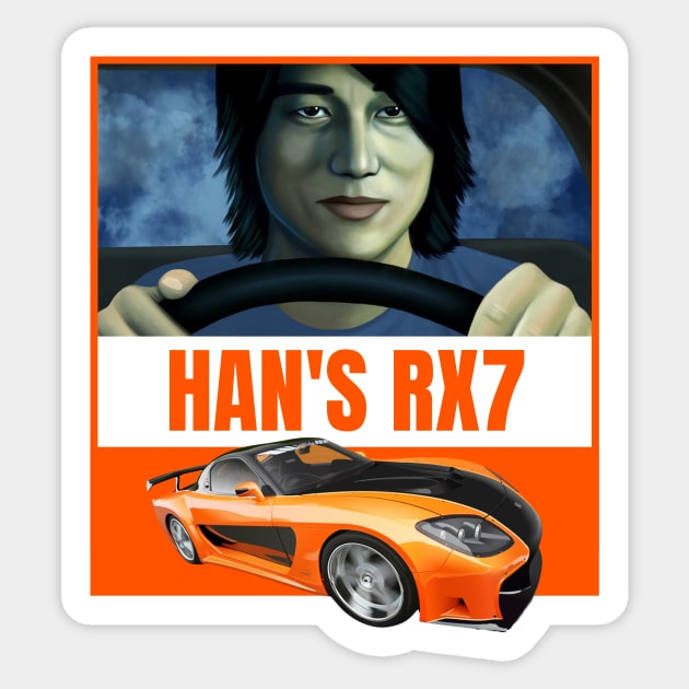 Han's Veilside RX7 ( Fast and Furious ) Sticker by MOTOSHIFT